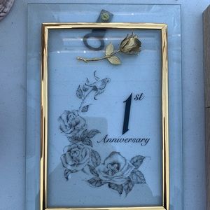 One year anniversary glass plate